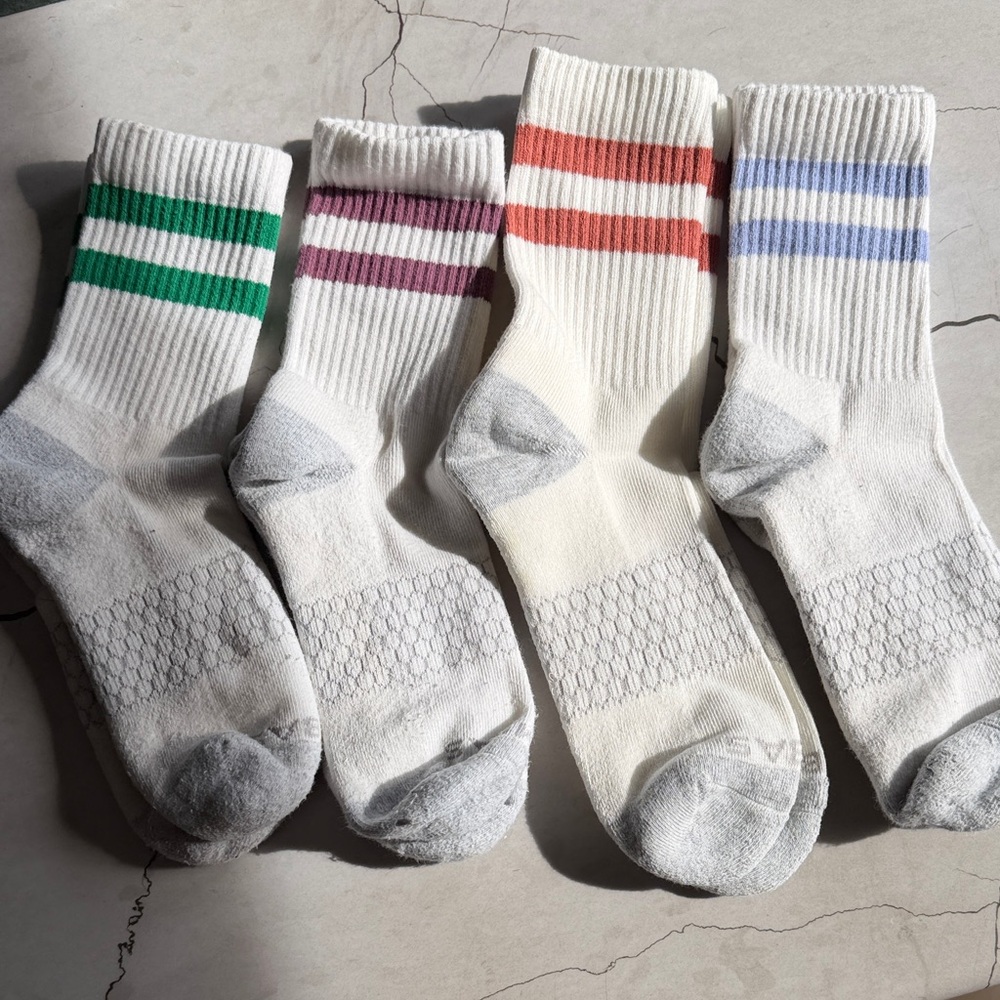 Bonobos Athletic Socks Set - Green, Purple, Red, Blue